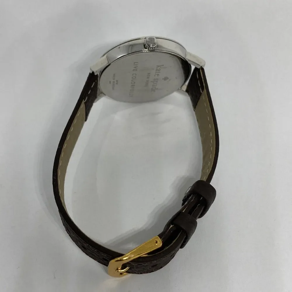 Kate Spade New York Gramercy 0001 Women's Brown Leather Analog Quartz Watch VK82